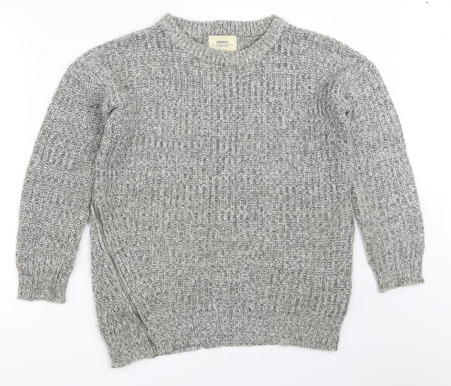 Papaya Womens Grey   Pullover Jumper Size S
