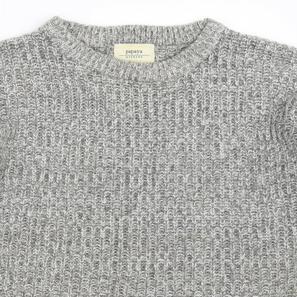 Papaya Womens Grey   Pullover Jumper Size S