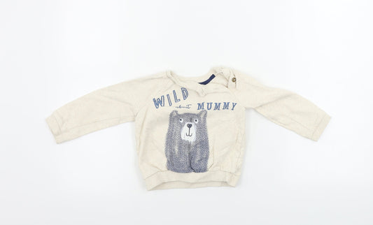 FRED&FLO   Girls Beige   Pullover Jumper Size 18-24 Months