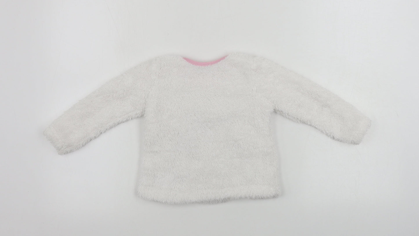 Nutmeg  Girls White   Pullover Jumper Size 2 Years
