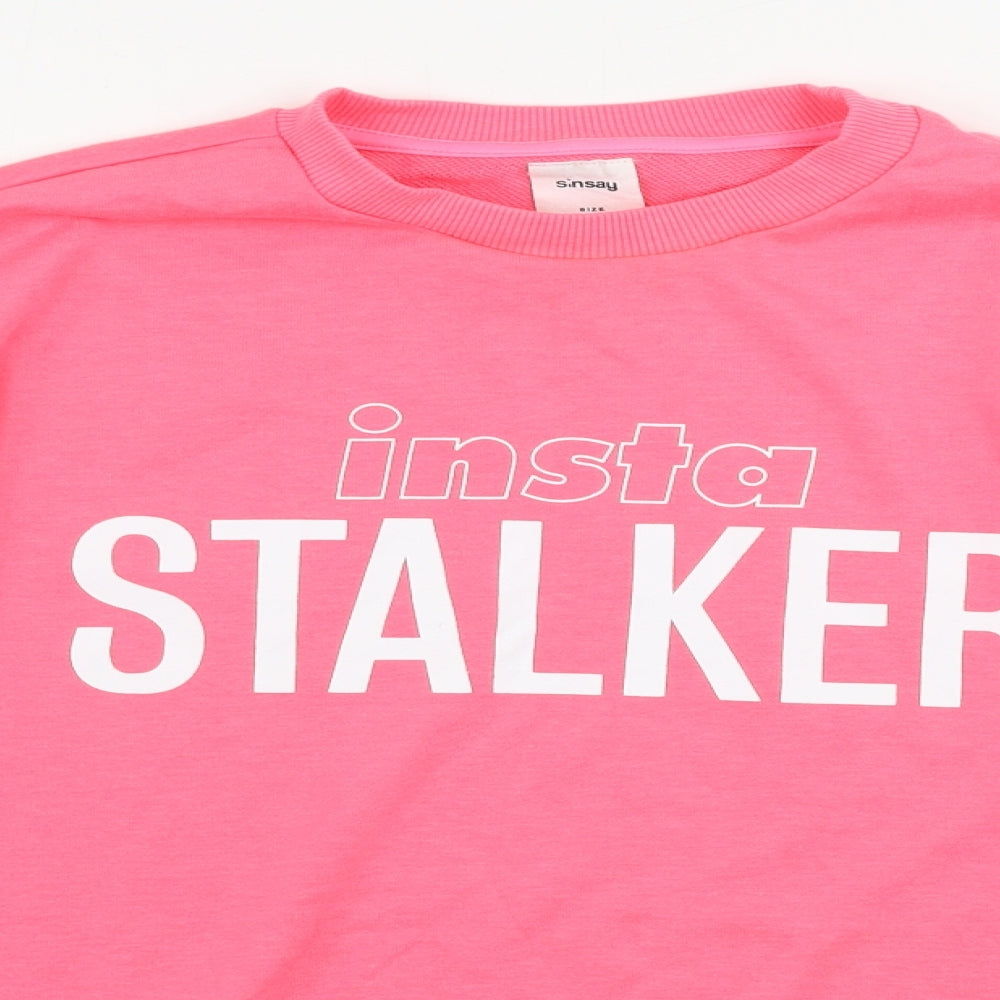 sinsay  Womens Pink   Pullover Jumper Size S
