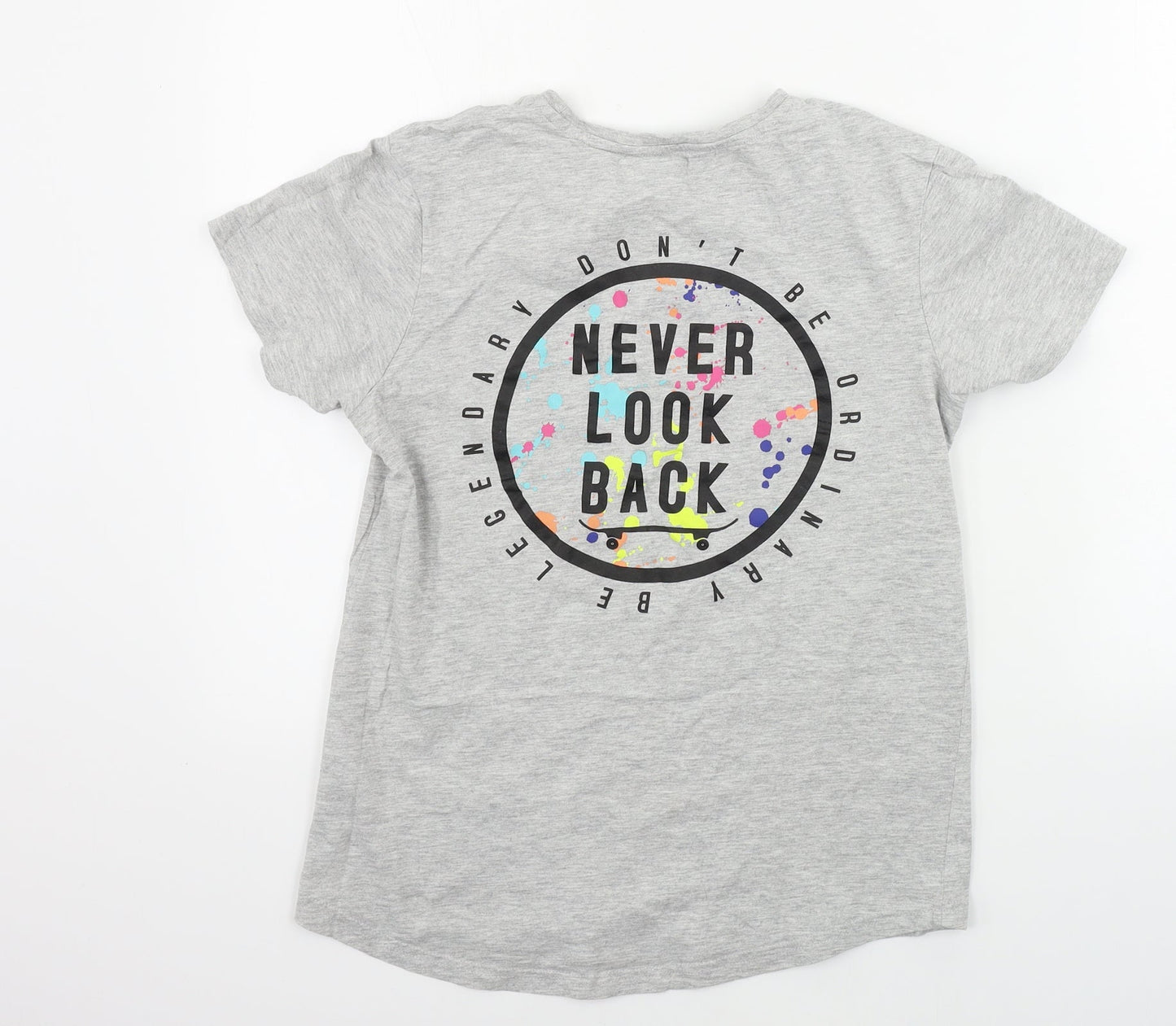 George  Boys Grey   Basic T-Shirt Size 13-14 Years