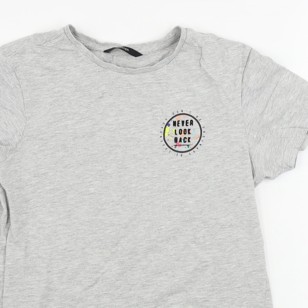 George  Boys Grey   Basic T-Shirt Size 13-14 Years