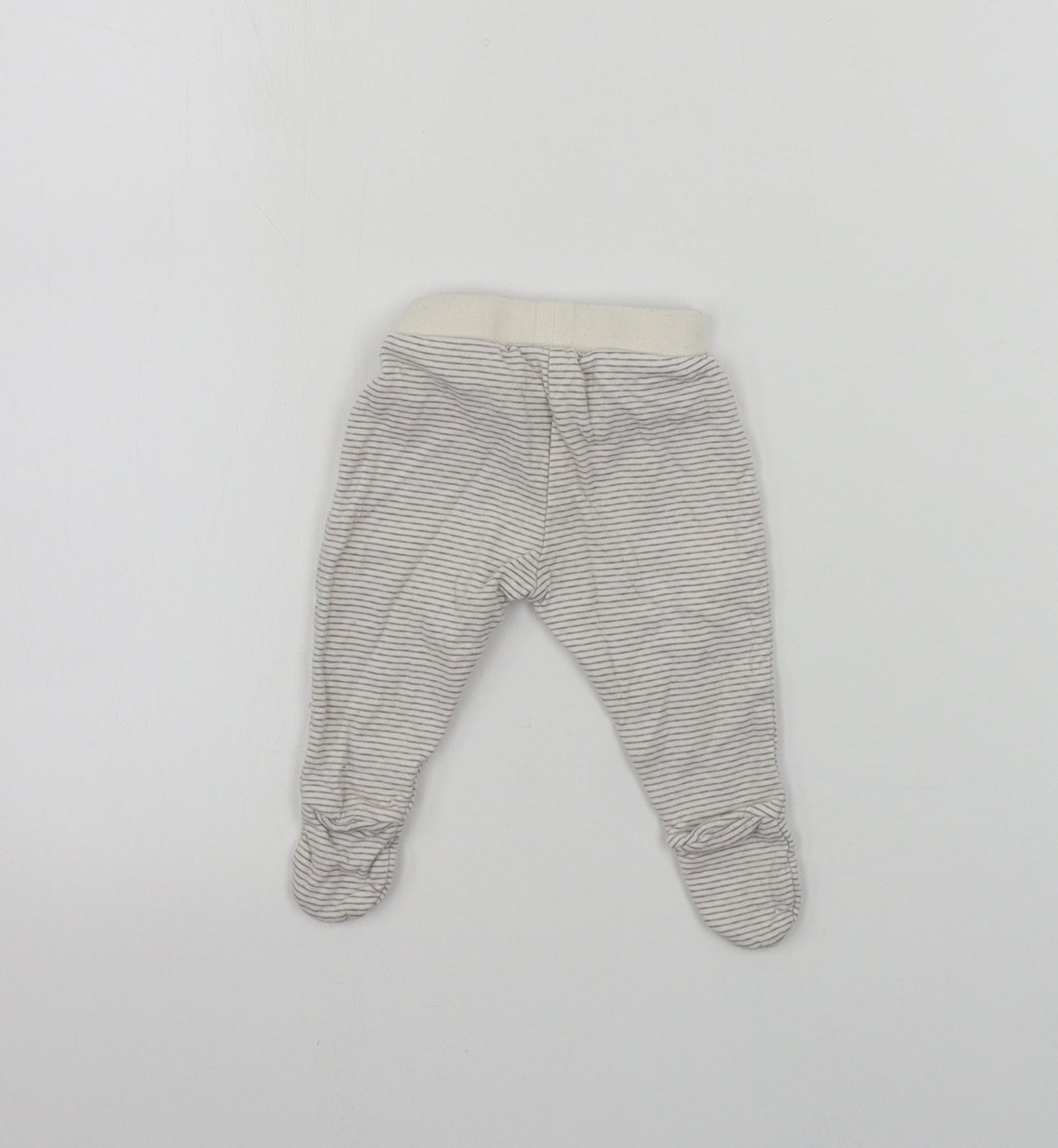 John Lewis  Baby Beige Striped  Sweatpants Trousers Size Newborn