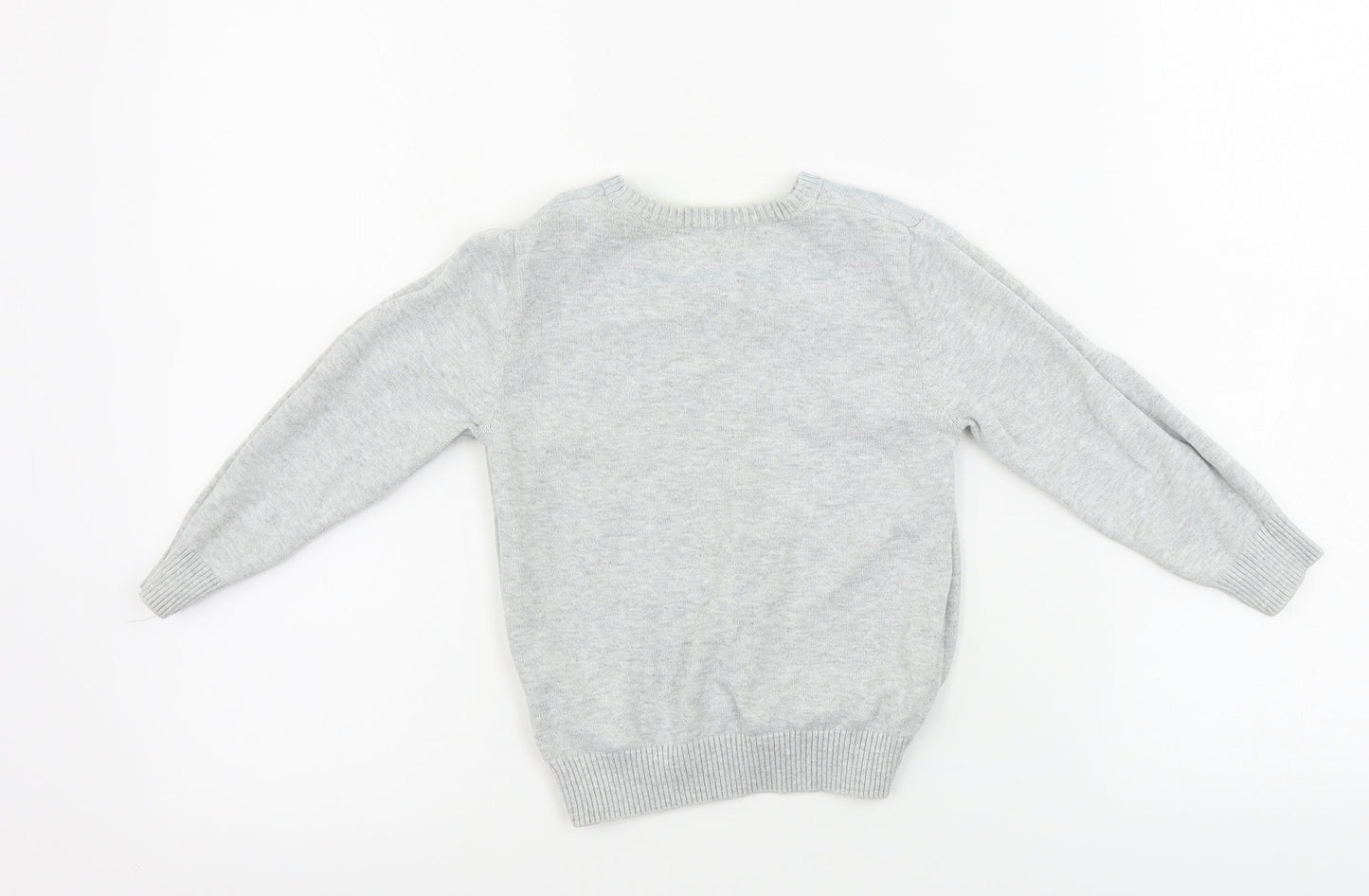 H&M  Boys Grey Geometric  Pullover Jumper Size 2-3 Years