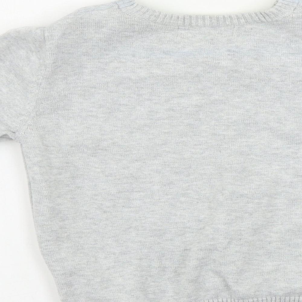 H&M  Boys Grey Geometric  Pullover Jumper Size 2-3 Years