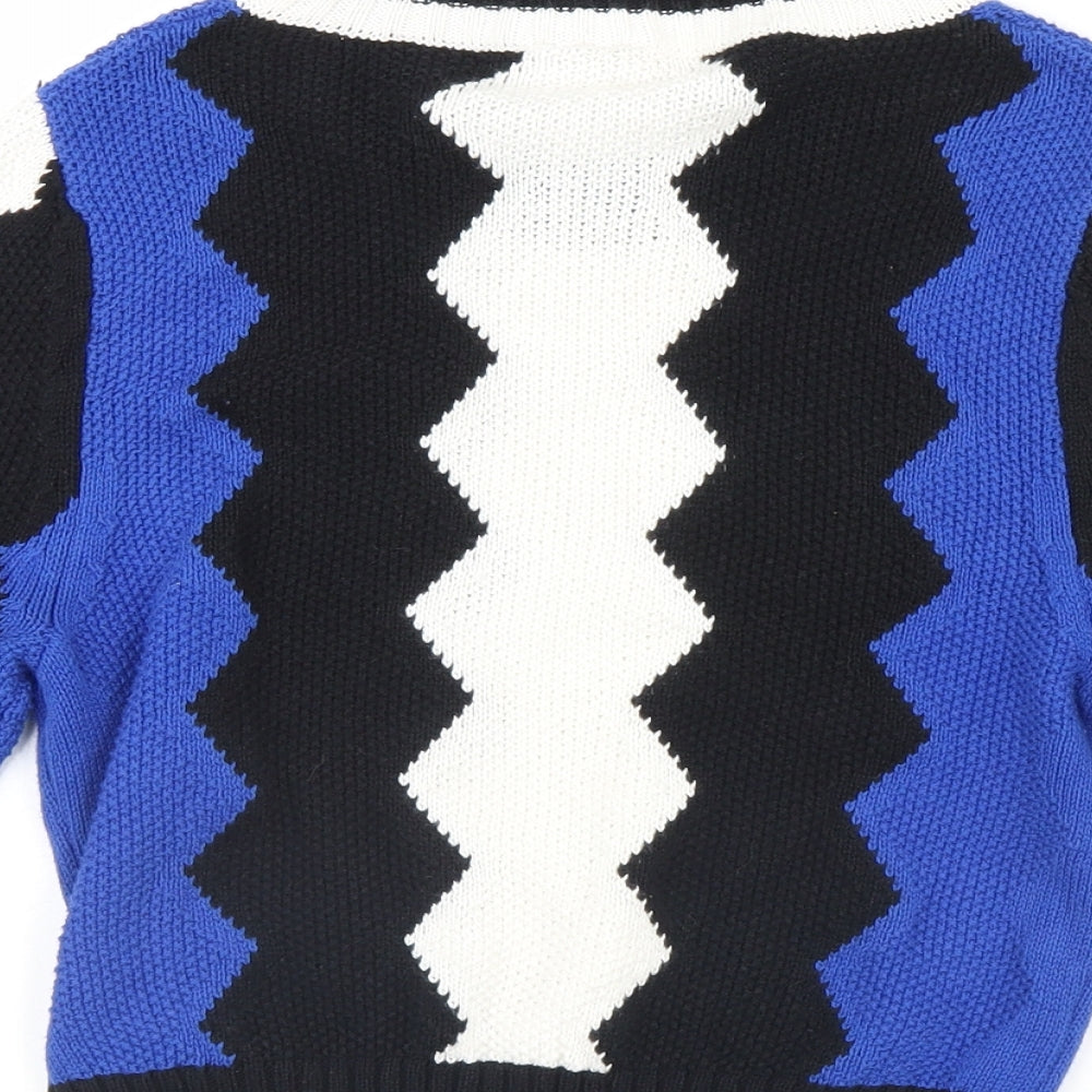 FOREVER 21 Girls Multicoloured Striped  Pullover Jumper Size M