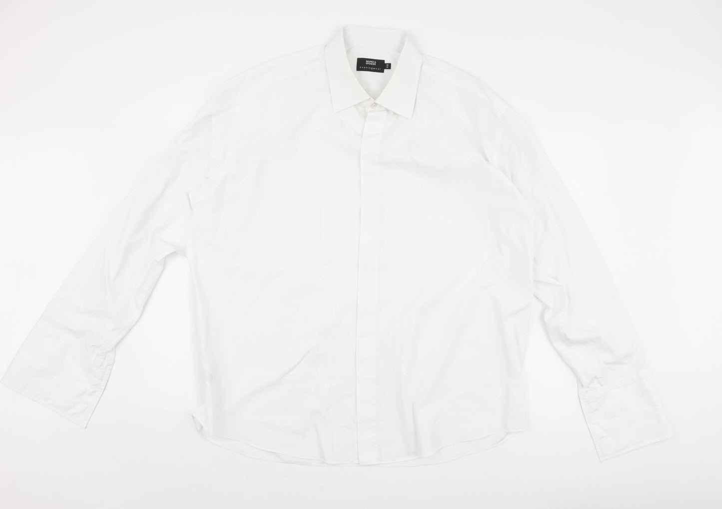 Marks and Spencer Mens Silver    Button-Up Size 46