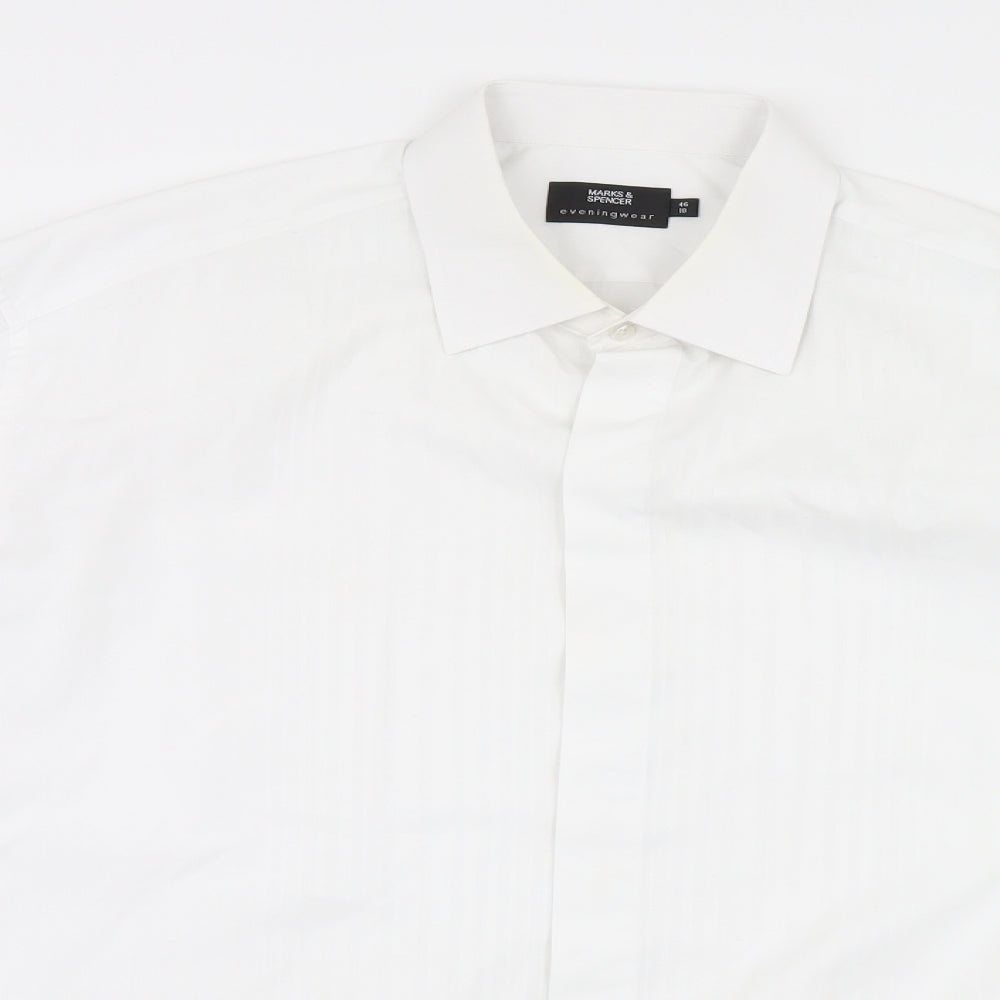 Marks and Spencer Mens Silver    Button-Up Size 46