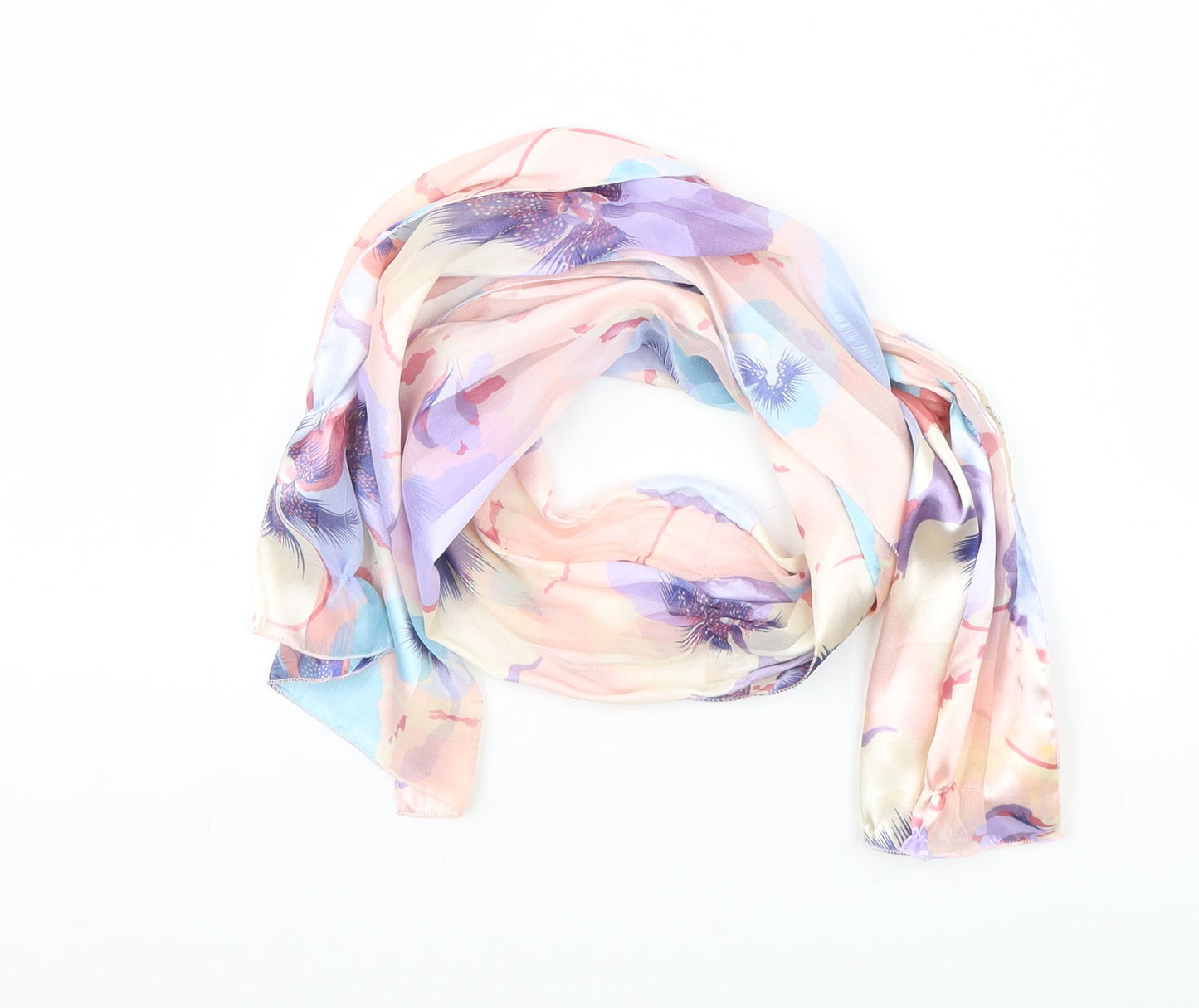 Preworn Womens Ivory Floral   Scarf