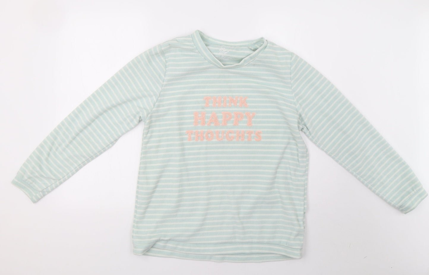 Primark Womens Green Striped   Pyjama Top Size S