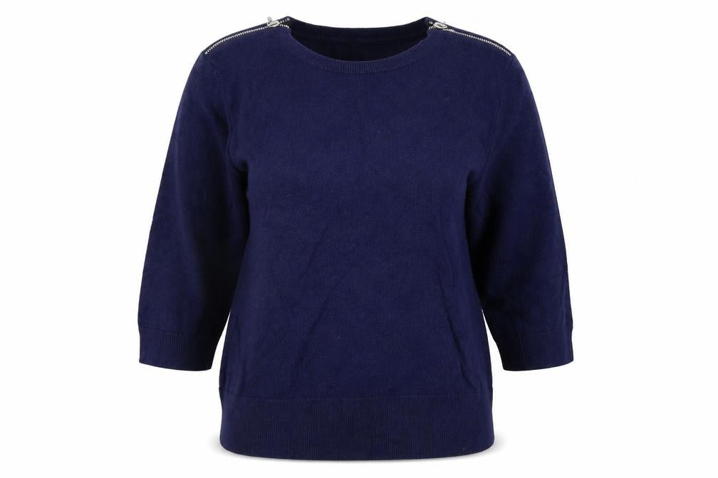Front view of Red Herring women’s blue pullover sweatshirt, size UK 16