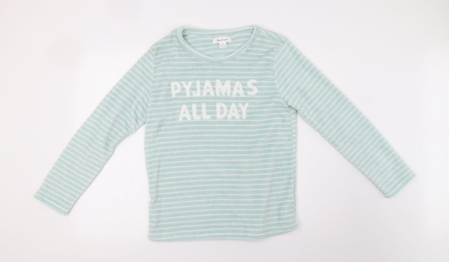 Primark Womens Green Striped   Pyjama Top Size 8