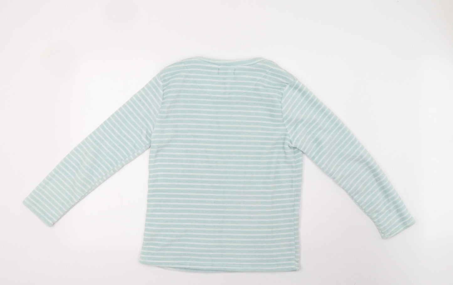 Primark Womens Green Striped   Pyjama Top Size 8