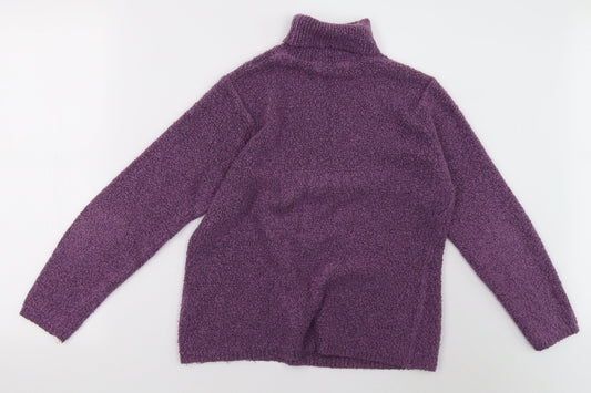 EWM Womens Purple  Knit Pullover Sweatshirt Size M