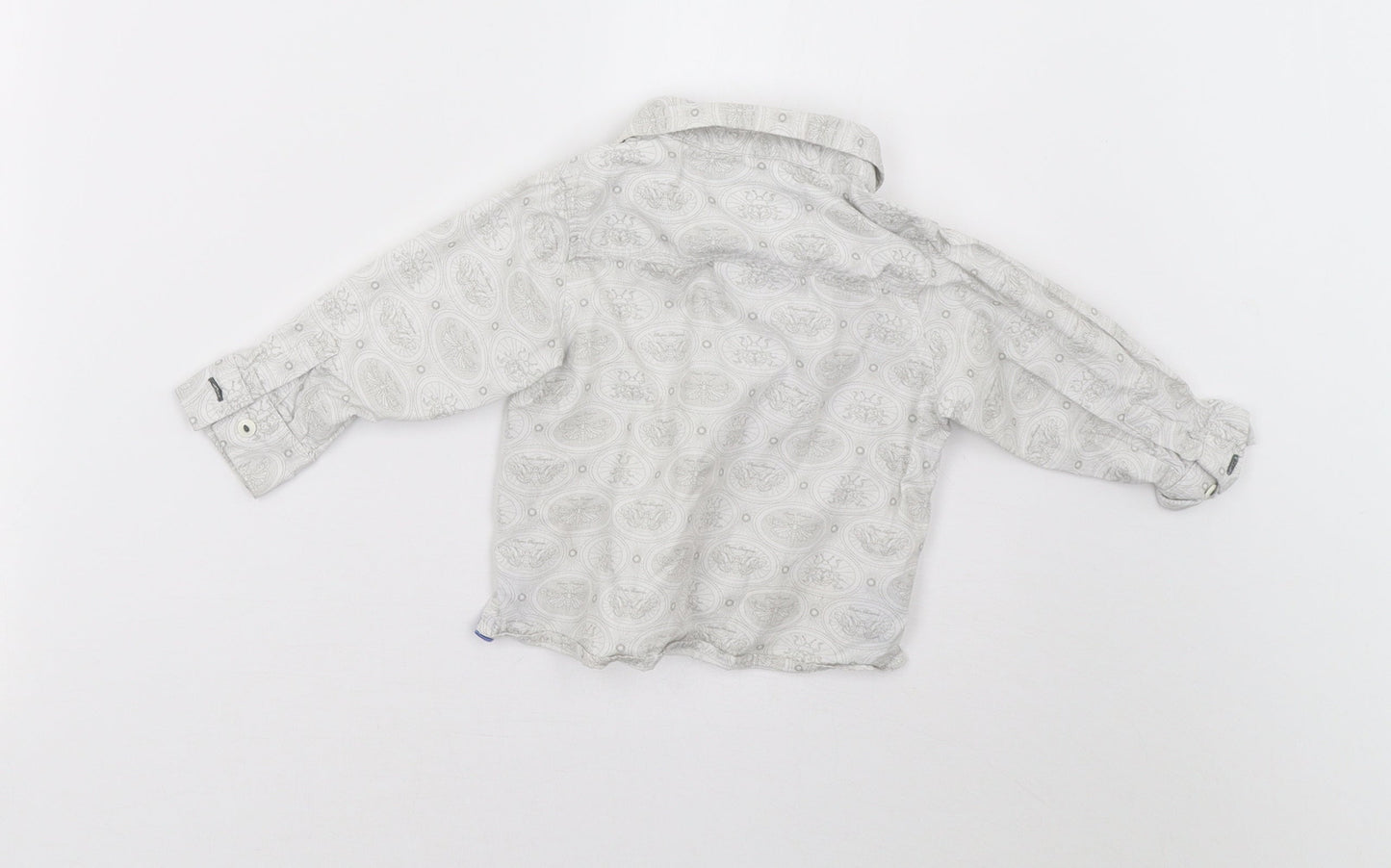 Marks and Spencer Boys Grey   Basic Button-Up Size 12 Months