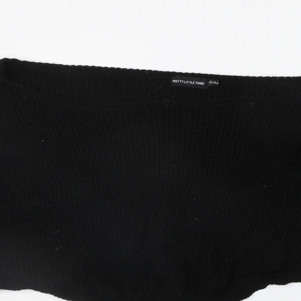 PRETTYLITTLETHING Womens Black   Pullover Jumper Size M
