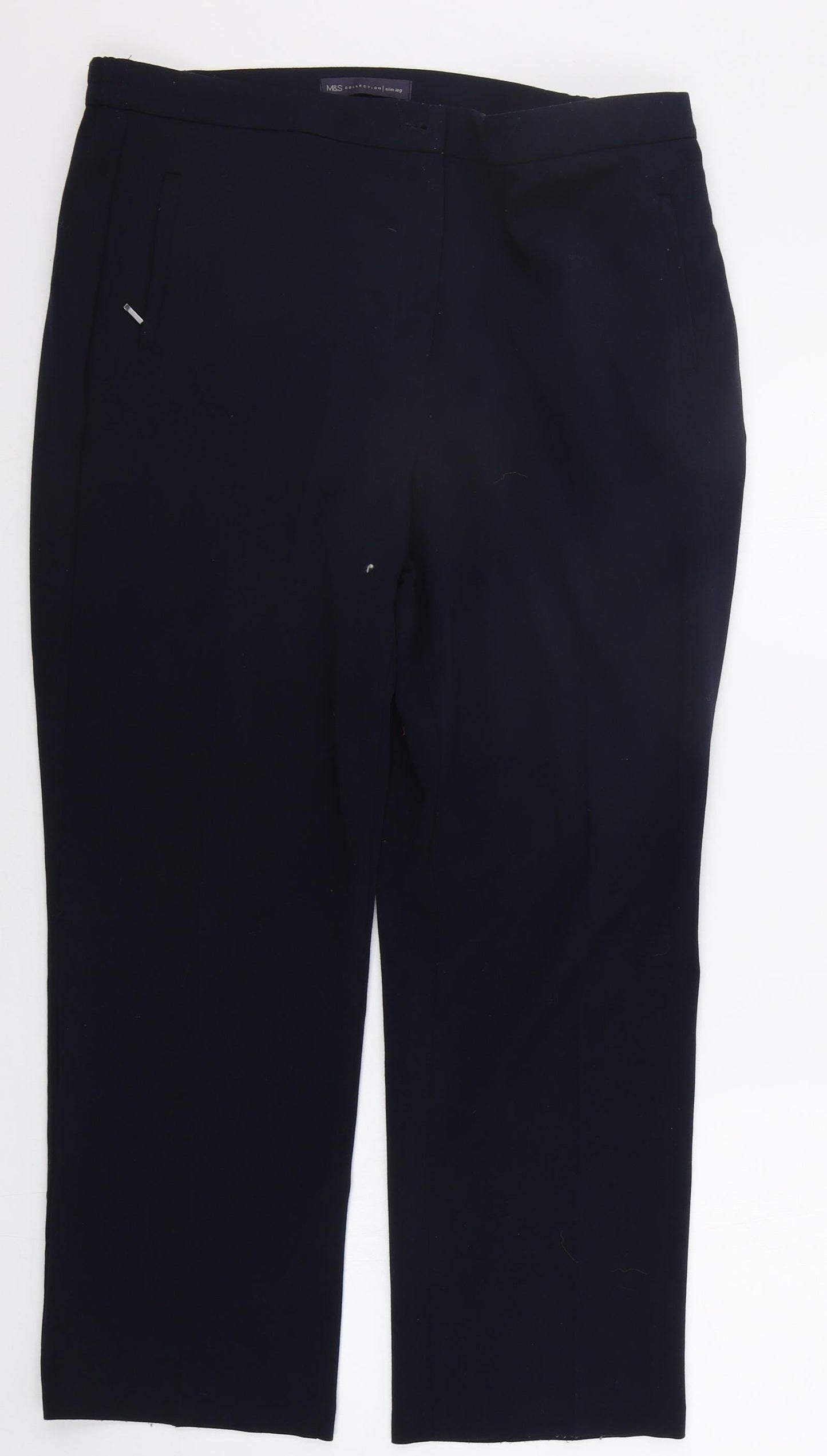 Marks and Spencer Womens Blue   Trousers  Size 14 L25 in