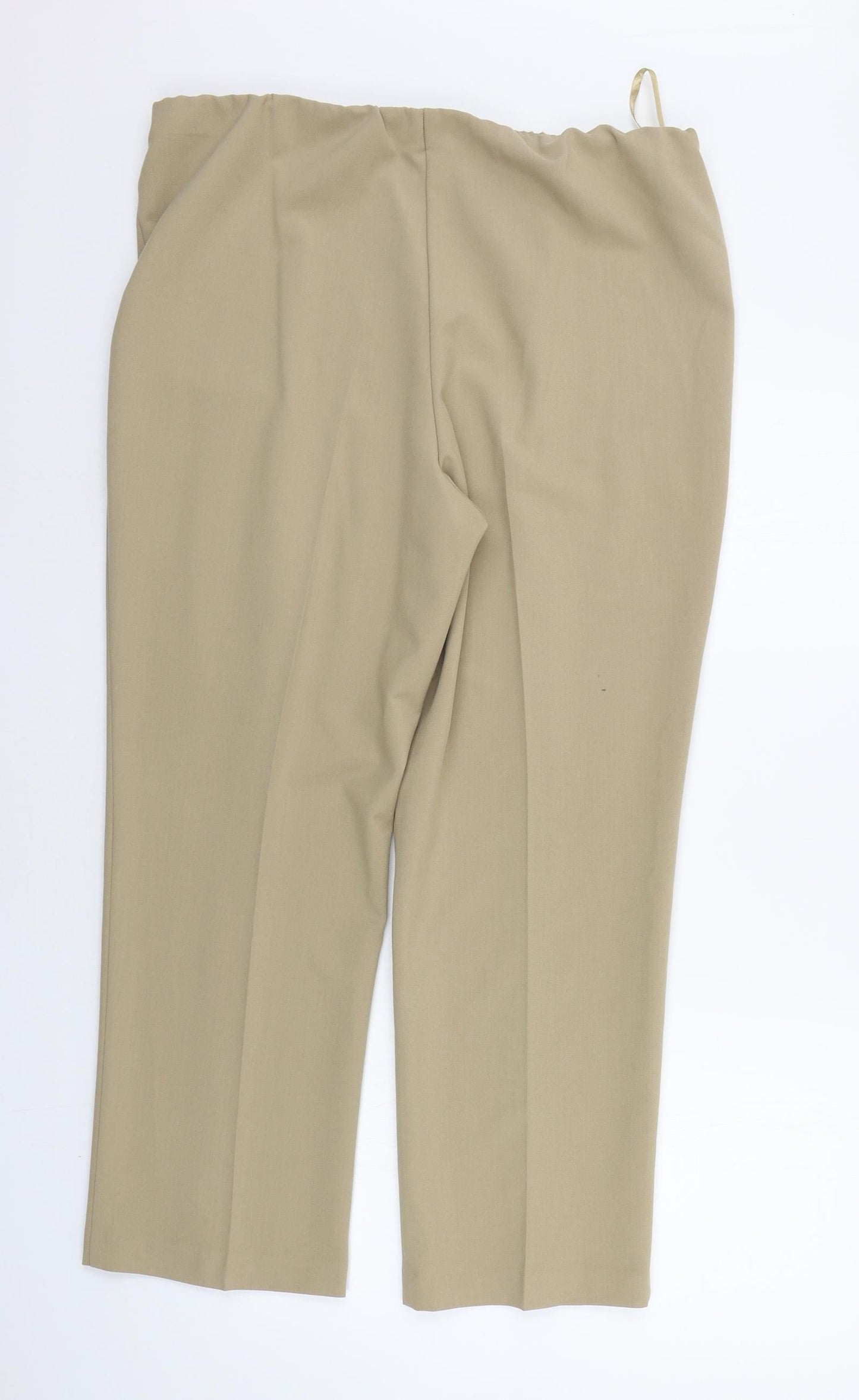 BM Womens Beige   Trousers  Size 16 L25 in