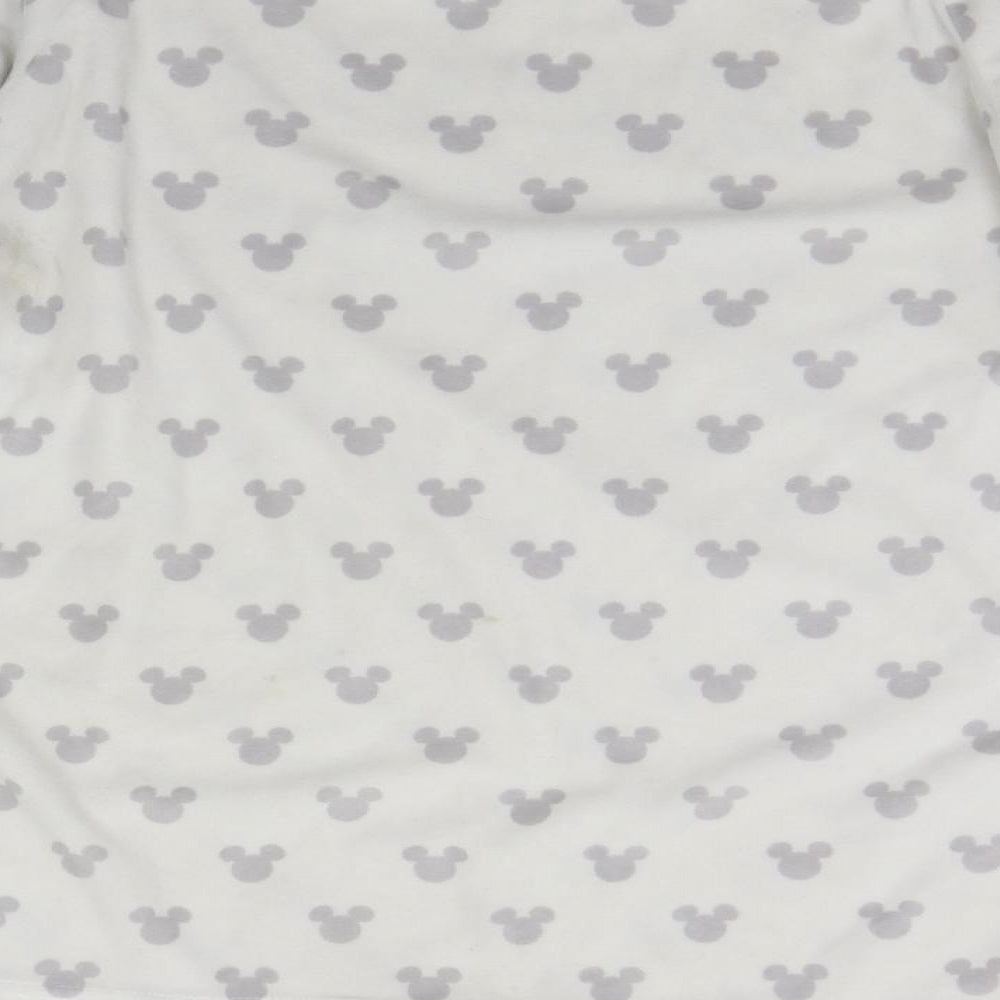 Primark Womens White Geometric  Kimono Pyjama Top Size S  - Micky Mouse