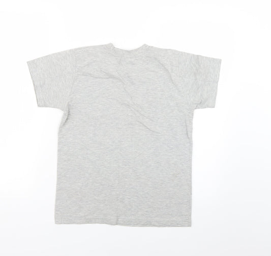 Preworn Boys Grey   Basic T-Shirt Size 10-11 Years