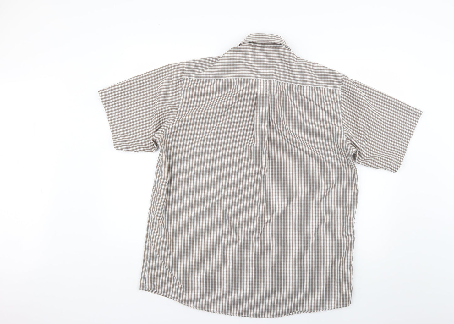 Cotton Traders Mens Beige Striped   Button-Up Size L