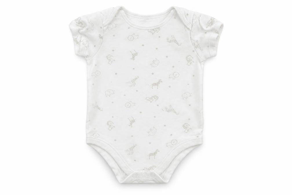TU Baby White Geometric  Babygrow One-Piece Size 9-12 Months