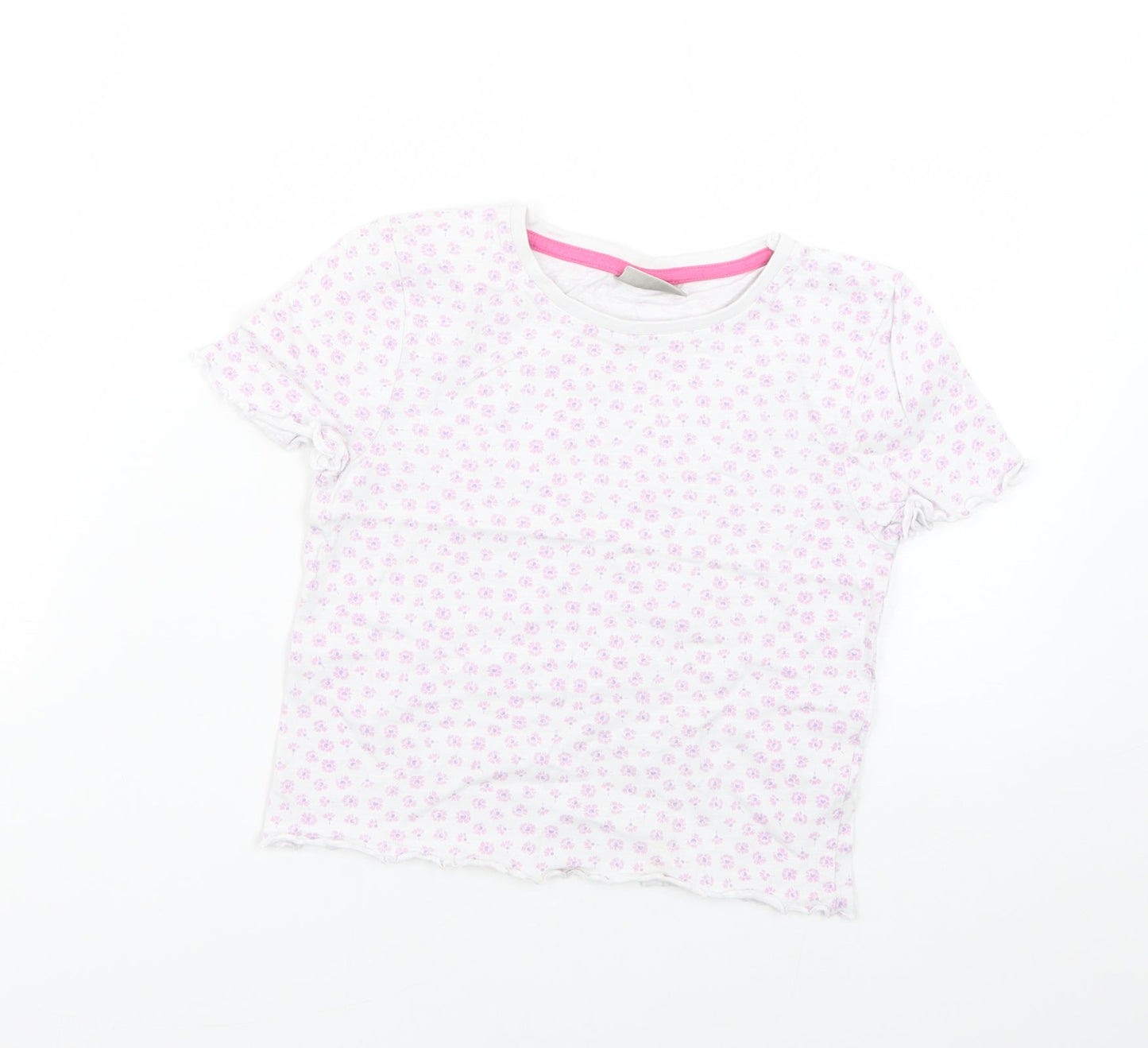 Matalan Girls Purple Floral  Basic Blouse Size 8 Years