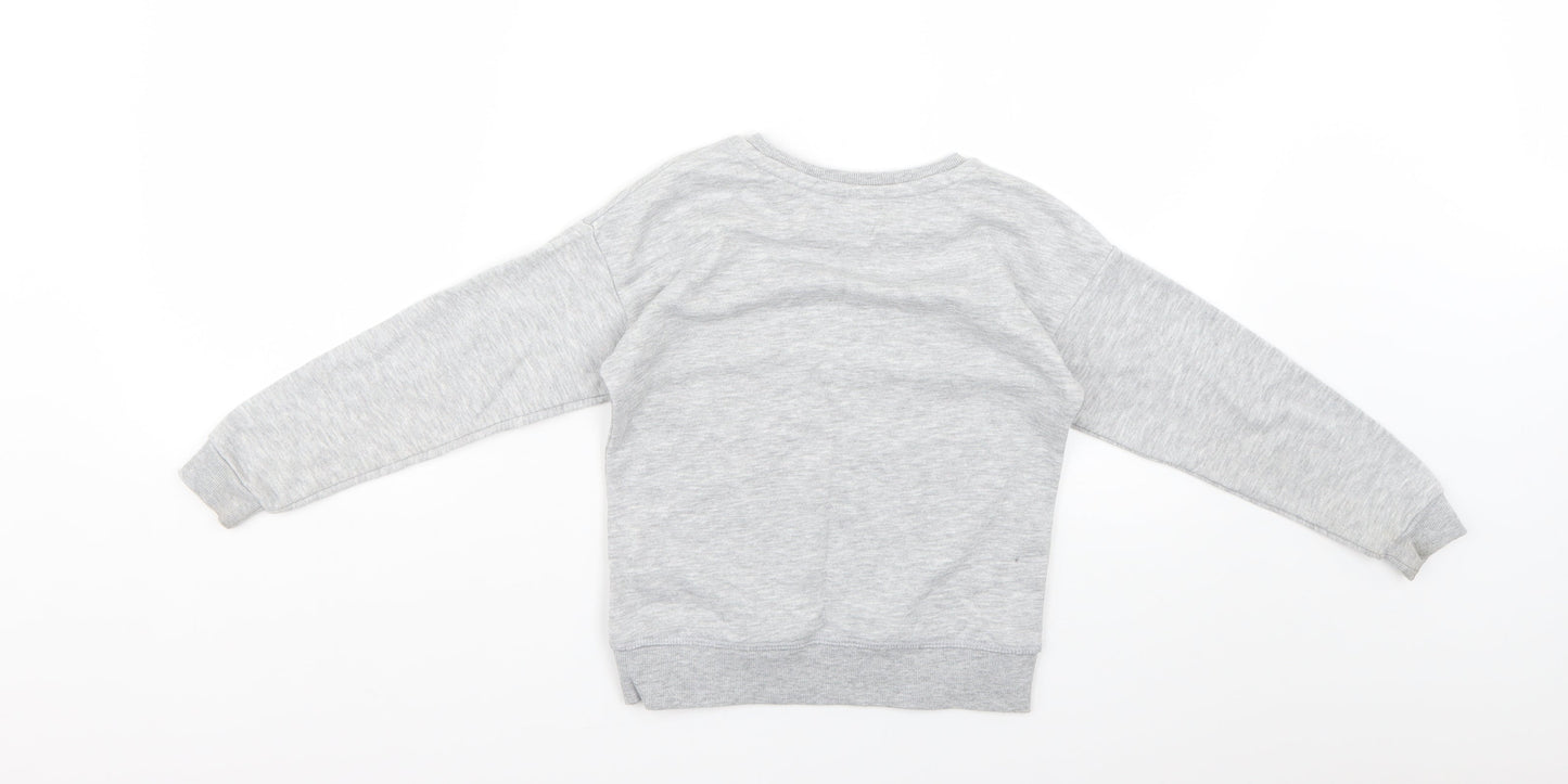 Primark Girls Grey   Pullover Jumper Size 6-7 Years