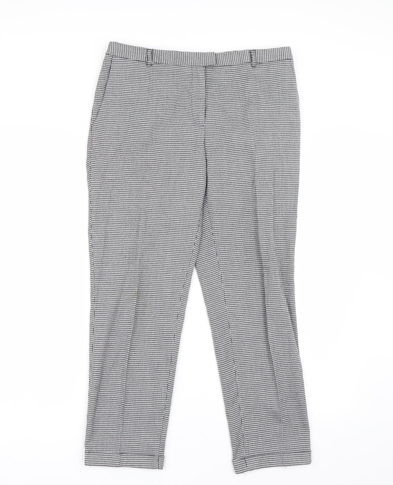 Papaya Womens Multicoloured Houndstooth  Trousers  Size 12 L25 in