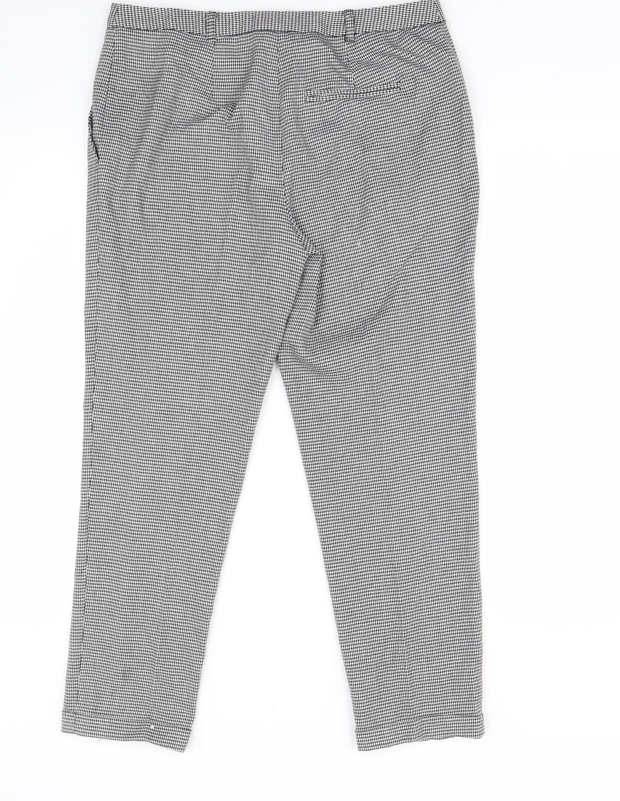 Papaya Womens Multicoloured Houndstooth  Trousers  Size 12 L25 in