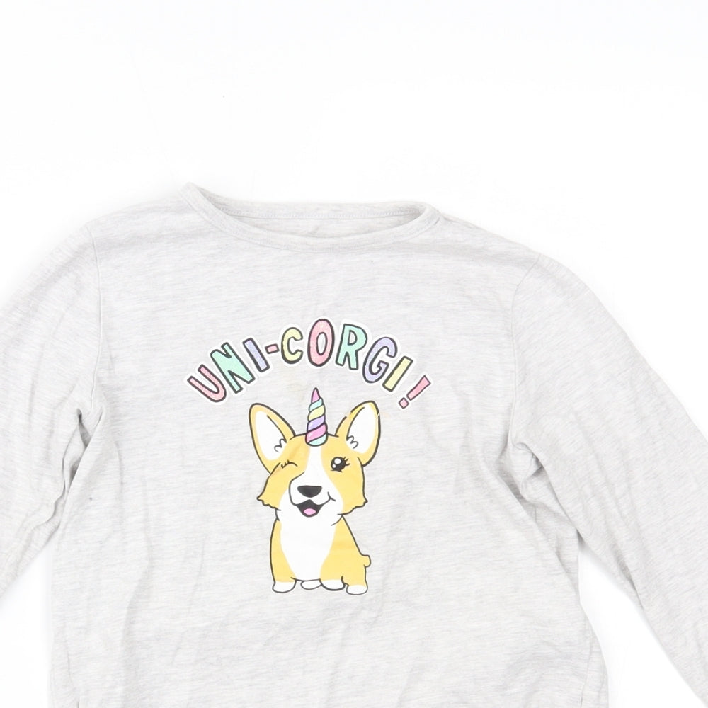 Primark Girls Grey   Basic Blouse Size 5-6 Years