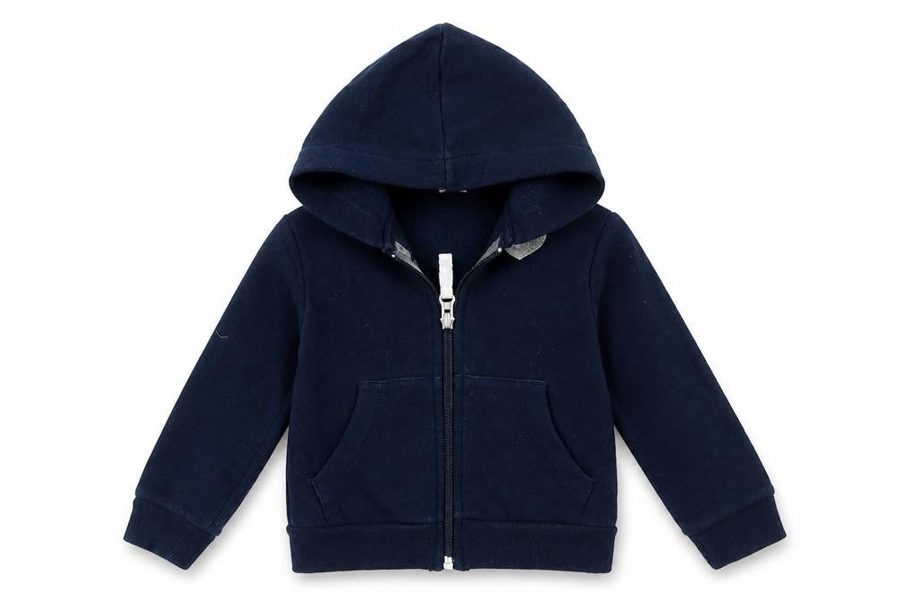 Front view of H&M girls’ blue jacket coat, size 2, years