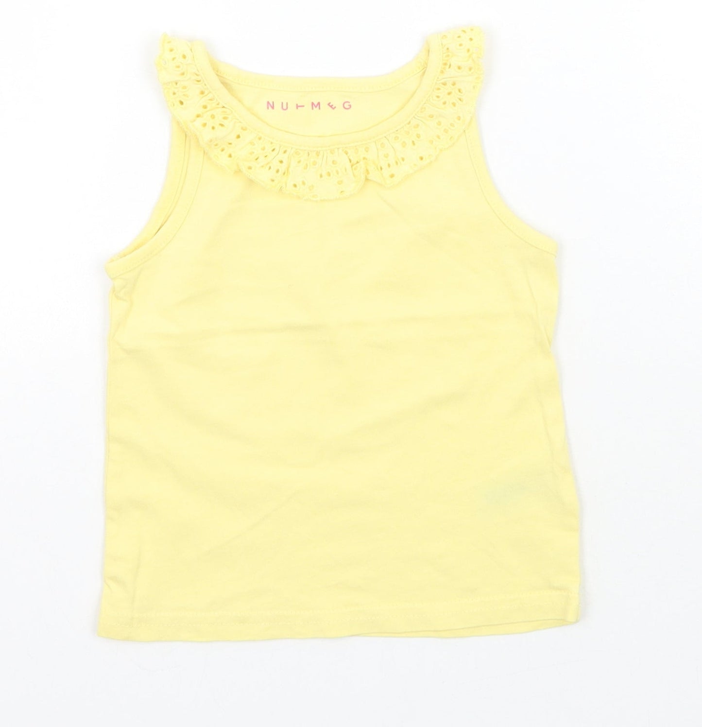 Nutmeg Girls Yellow   Basic Tank Size 12-18 Months