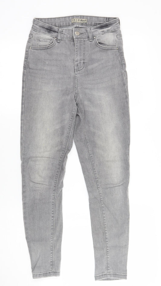 Denim & Co. Womens Grey   Skinny Jeans Size 8 L25 in