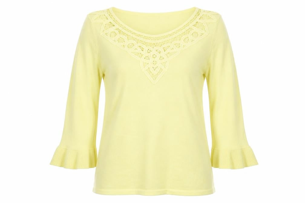 M&Co Womens Yellow   Pullover Jumper Size 14