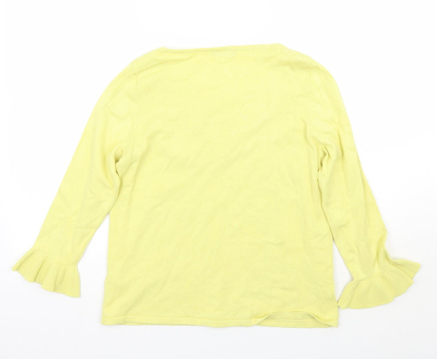 M&Co Womens Yellow   Pullover Jumper Size 14