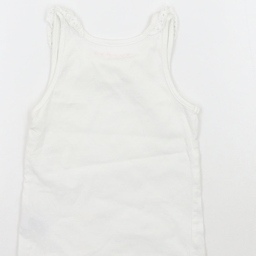 Nutmeg Girls White   Basic Tank Size 2 Years
