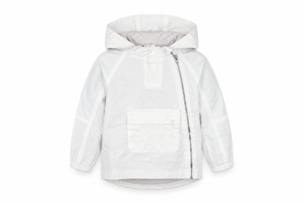 Front view of H&M girls’ white jacket, size 2, years