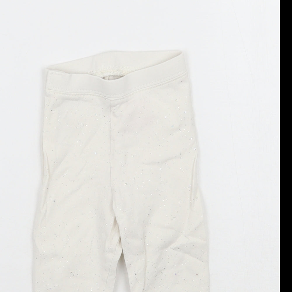 Cat & Jack Girls White   Jegging Trousers Size 2 Years