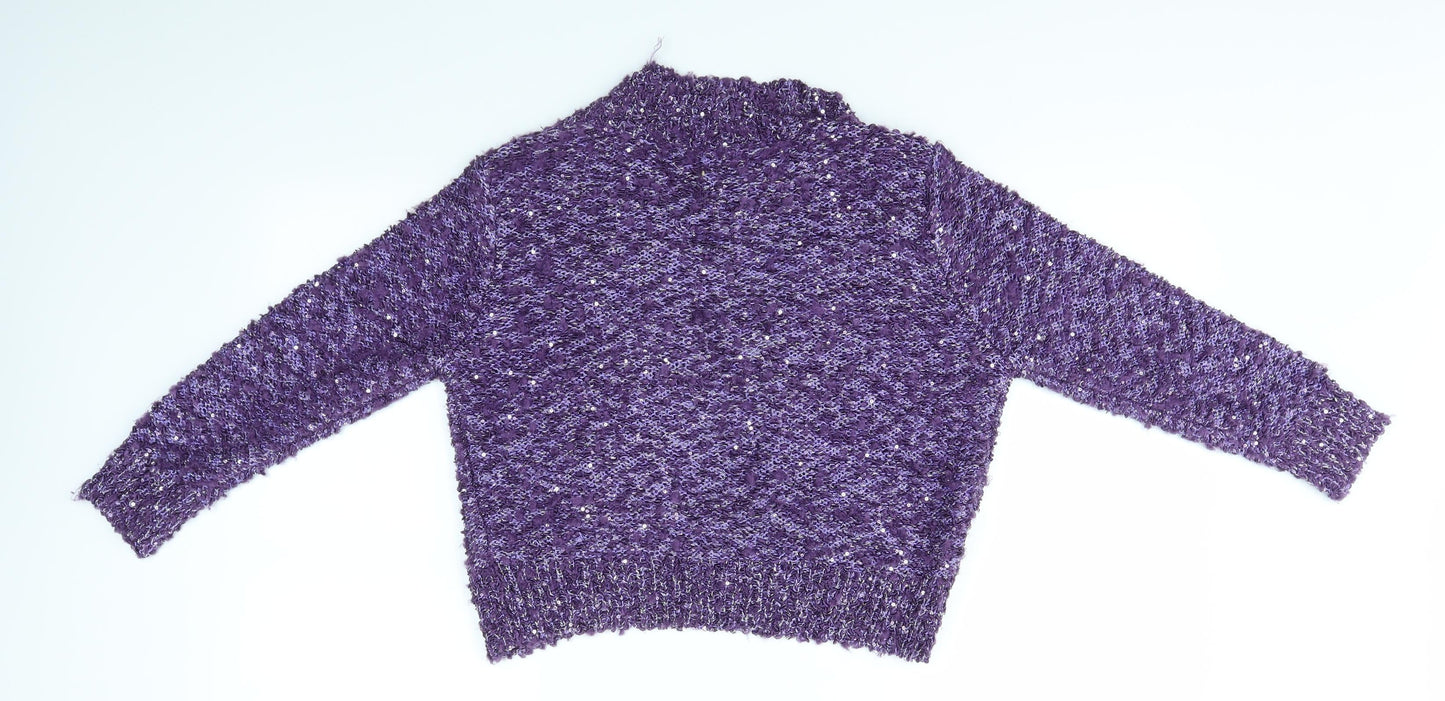 Preworn Womens Purple   Cardigan Jumper Size S
