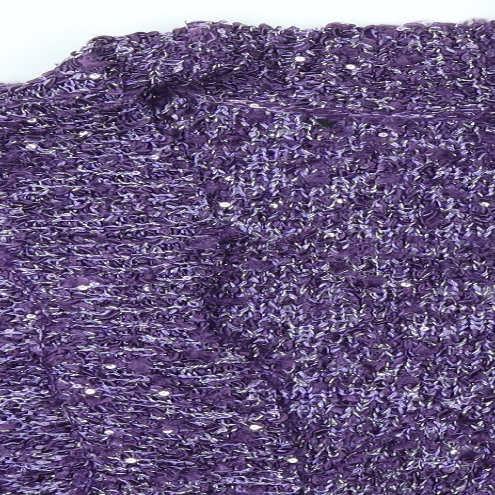 Preworn Womens Purple   Cardigan Jumper Size S