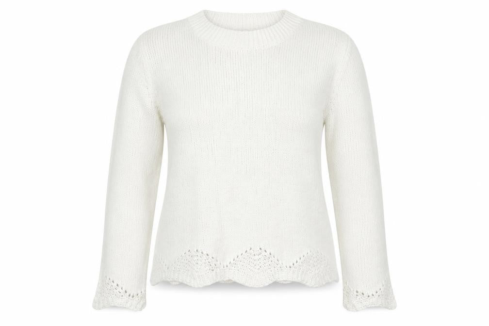 Primark Womens White   Pullover Jumper Size L