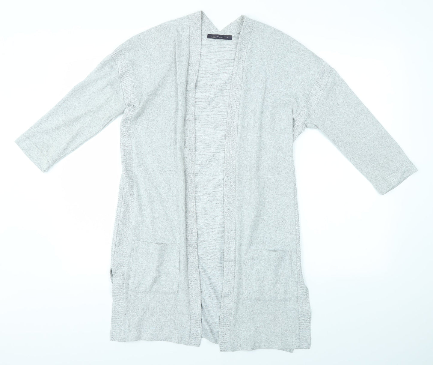 M&S Womens Grey   Cardigan Jumper Size 10
