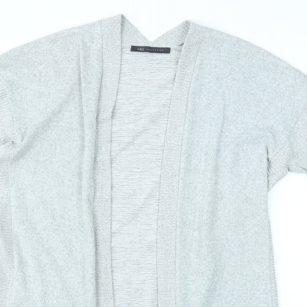 M&S Womens Grey   Cardigan Jumper Size 10