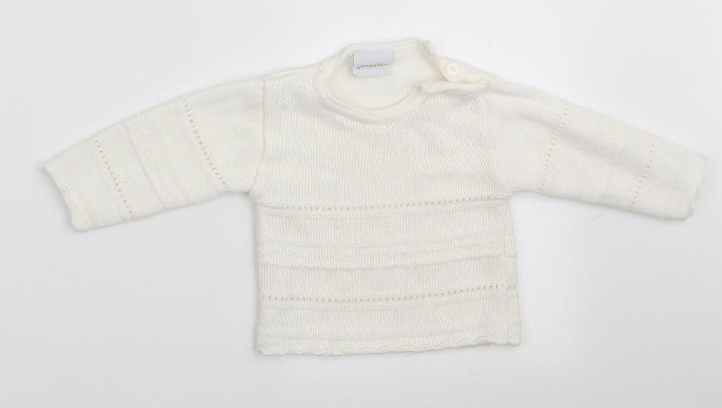 Dandelion Girls Ivory   Pullover Jumper Size 6-9 Months