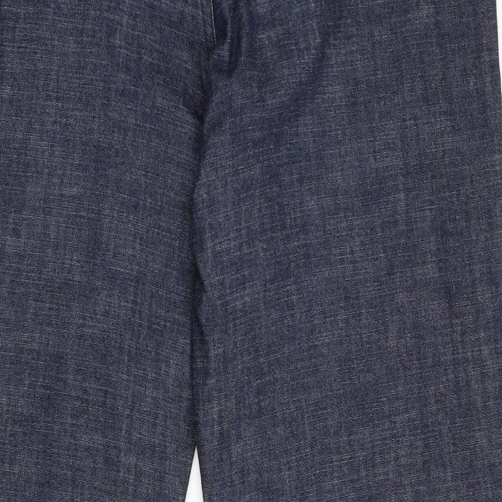George Man Mens Blue   Trousers  Size 36 in L31 in - Wide Legged Denim Look