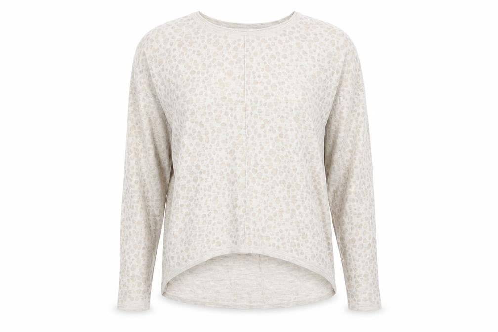 H&M Womens Beige Animal Print  Pullover Jumper Size 6