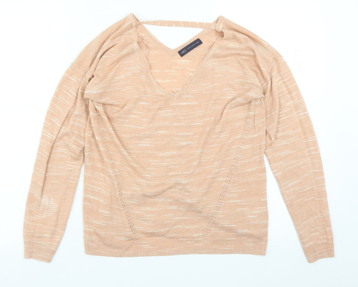 M&S Womens Pink   Pullover Jumper Size M