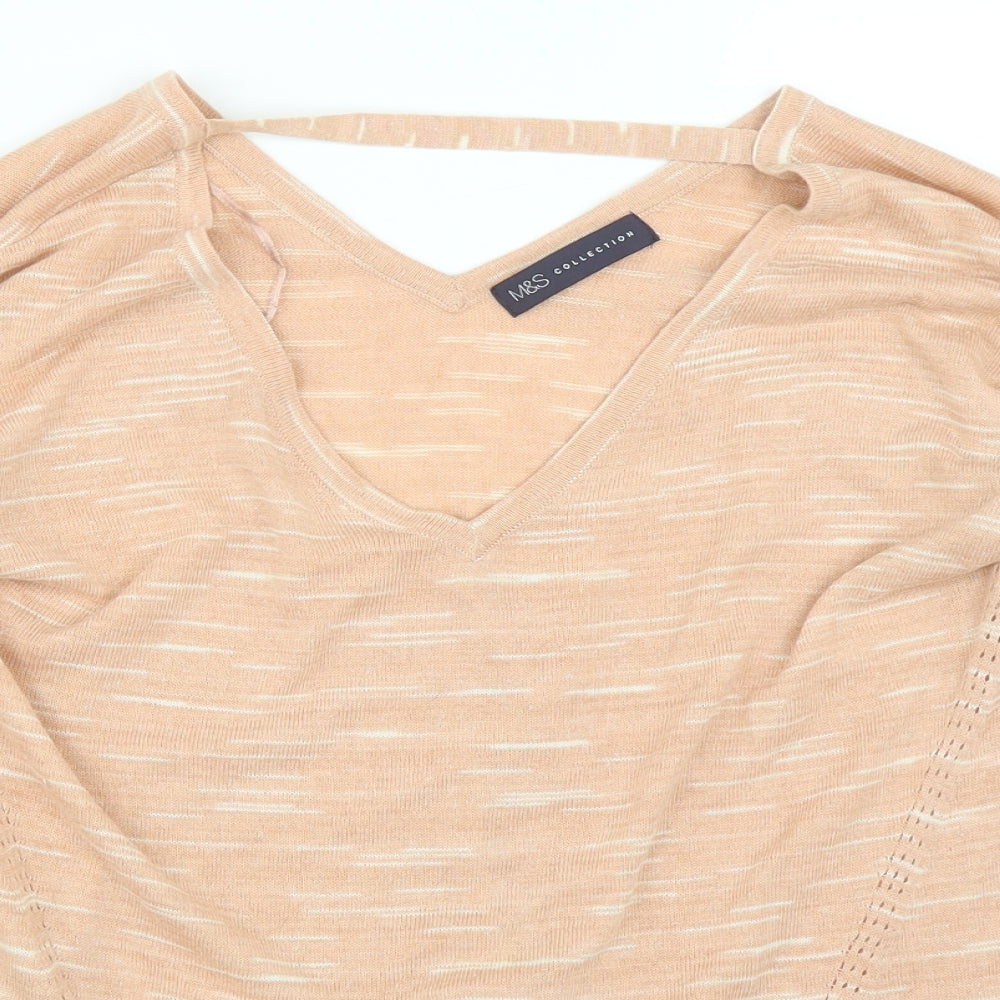 M&S Womens Pink   Pullover Jumper Size M